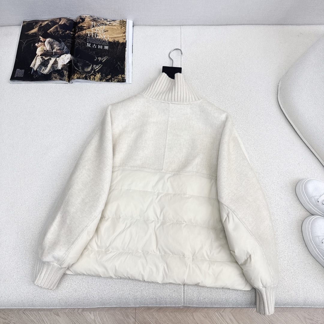 原单品质 lp🆕 25Ss———秋冬新品双面羊绒拼接短款羽绒服外套🖤经典H宽松版型 立体裁剪优雅知性风 
