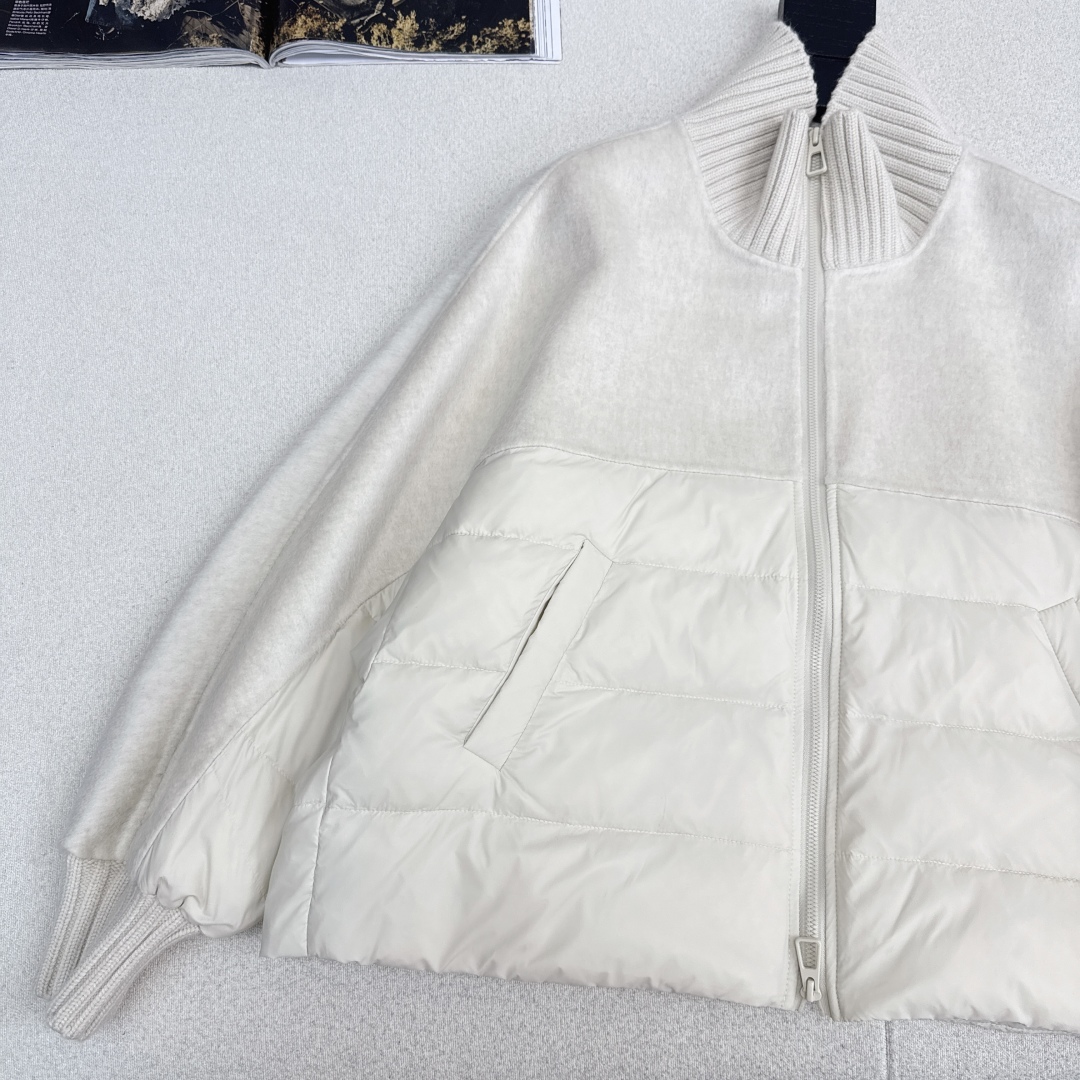 原单品质 lp🆕 25Ss———秋冬新品双面羊绒拼接短款羽绒服外套🖤经典H宽松版型 立体裁剪优雅知性风 