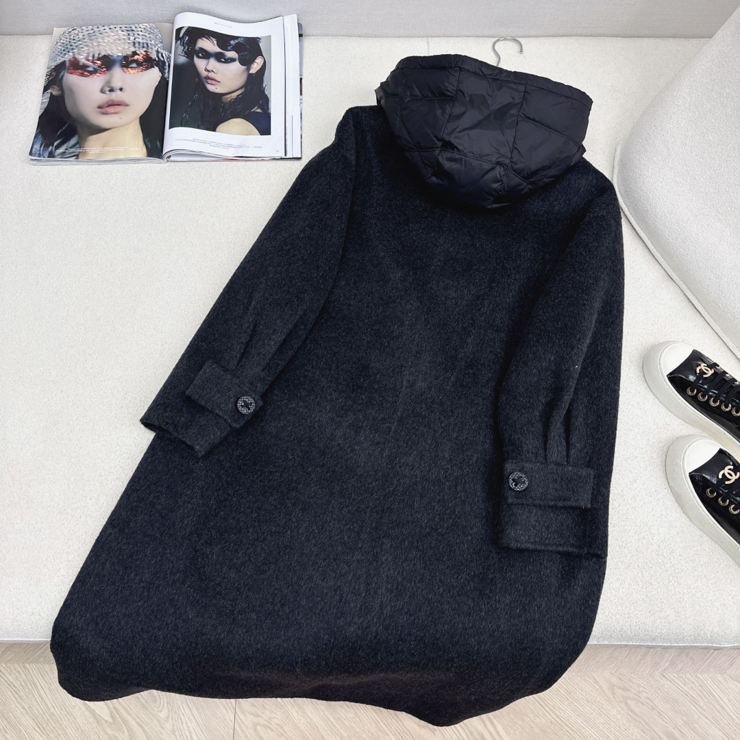 高端原单品质 独家首发 lp🆕 25Ss——秋冬新品 两件套设计羽绒内胆双面羊绒大衣🤍 老钱风穿搭 经典