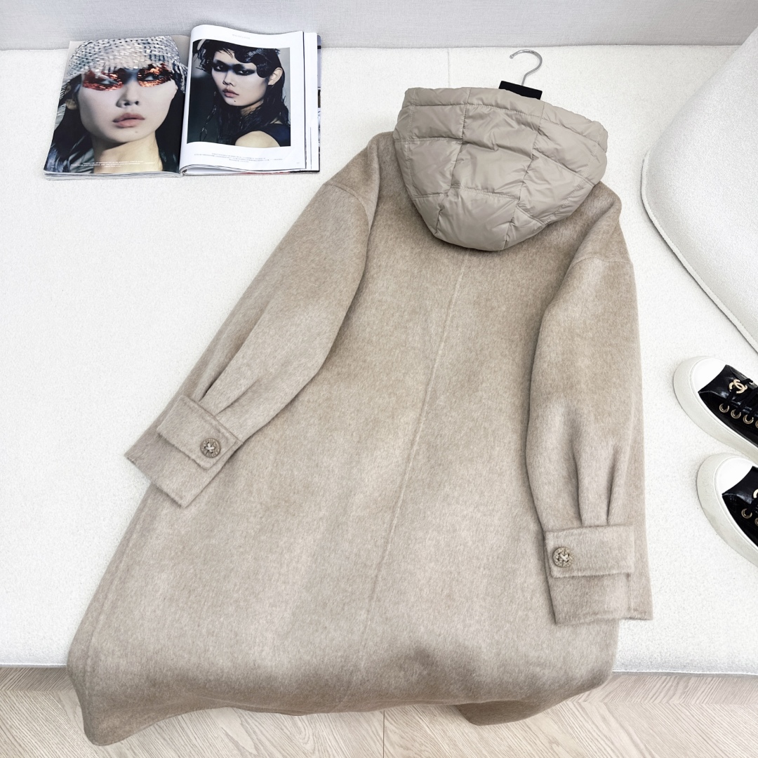 高端原单品质 独家首发 lp🆕 25Ss——秋冬新品 两件套设计羽绒内胆双面羊绒大衣🤍 老钱风穿搭 经典