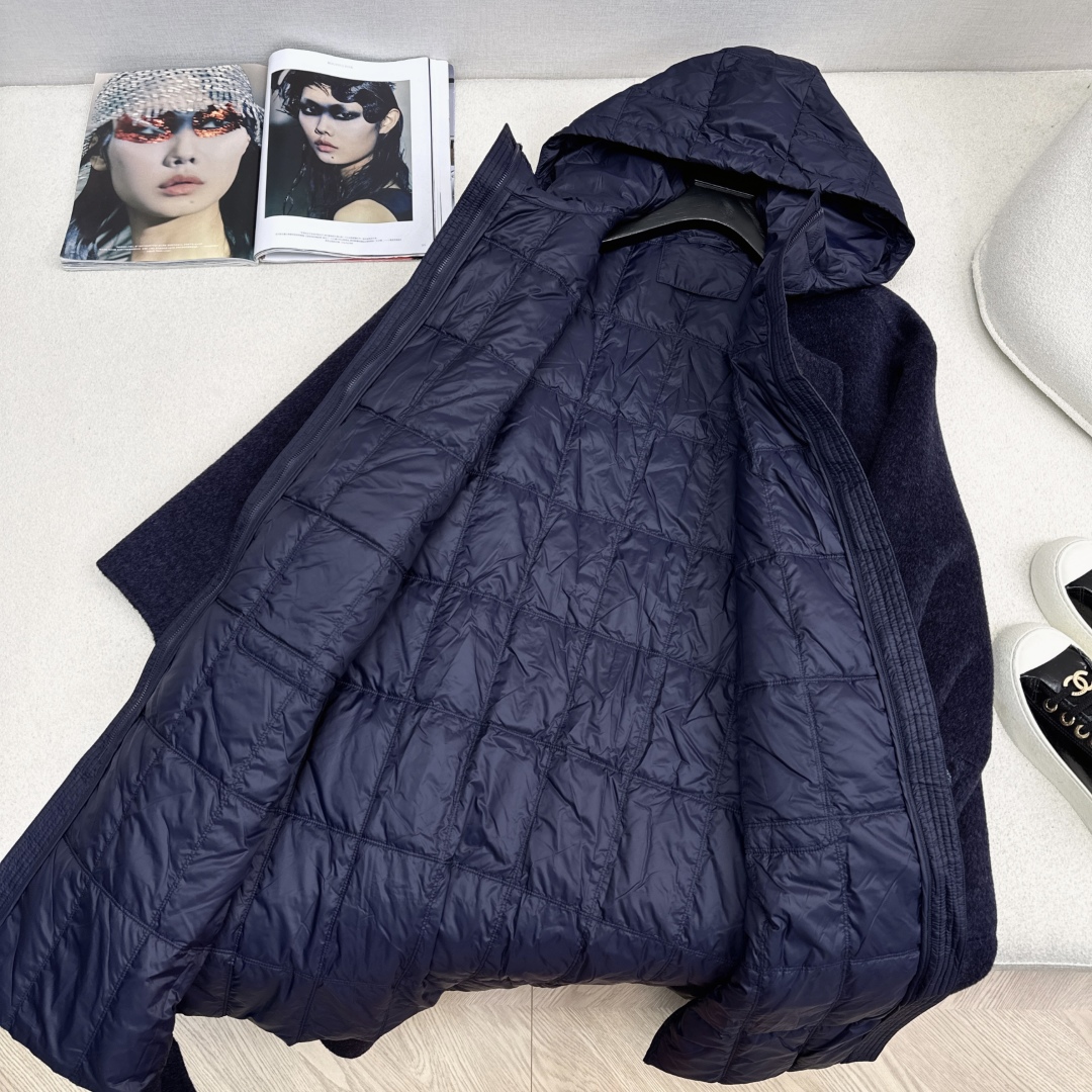 高端原单品质 独家首发 lp🆕 25Ss——秋冬新品 两件套设计羽绒内胆双面羊绒大衣🤍 老钱风穿搭 经典