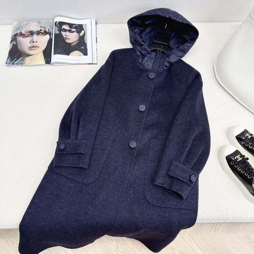 高端原单品质 独家首发 lp🆕 25Ss——秋冬新品 两件套设计羽绒内胆双面羊绒大衣🤍 老钱风穿搭 经典