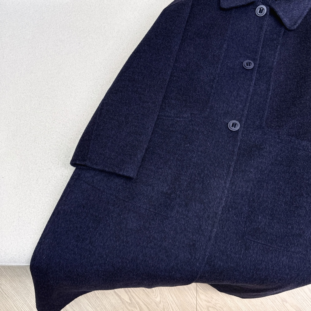 高端原单品质 独家首发 lp🆕 25Ss——秋冬新品 两件套设计连帽羽绒内胆双面羊绒大衣🤍 老钱风穿搭 
