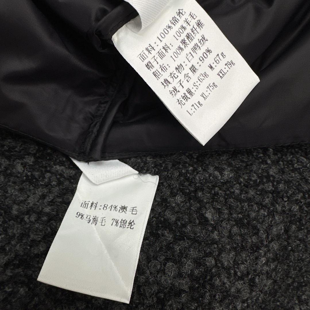高端原单品质 独家首发 lp🆕 25Ss——秋冬新品 两件套设计针织拼接连帽羽绒内胆双面羊绒大衣🤍 老钱