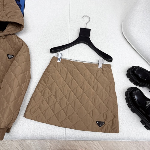 Prada Quilted Mini Skirt, Recycled Nylon, Triangle Logo, A-Line Cut 1 Prada Quilted Mini Skirt, Recycled Nylon, Triangle Logo, A-Line Cut