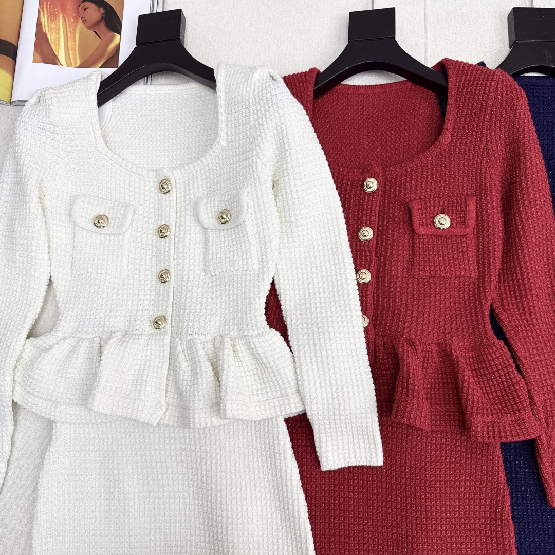 独家首发 SSs———秋冬最新款假两件做法包臀连衣裙 🖤修身款淑女裙子 真的超温柔 正式场合或者日常都可