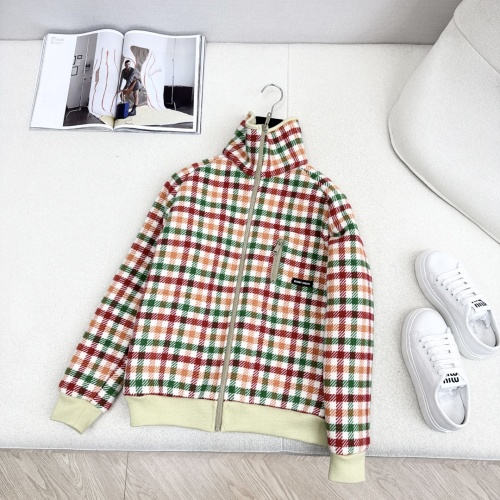 Miu Miu Plaid Fleece Jacket, Lightweight & Warm Fall/Winter Style 1 Miu Miu Plaid Fleece Jacket, Lightweight & Warm Fall/Winter Style