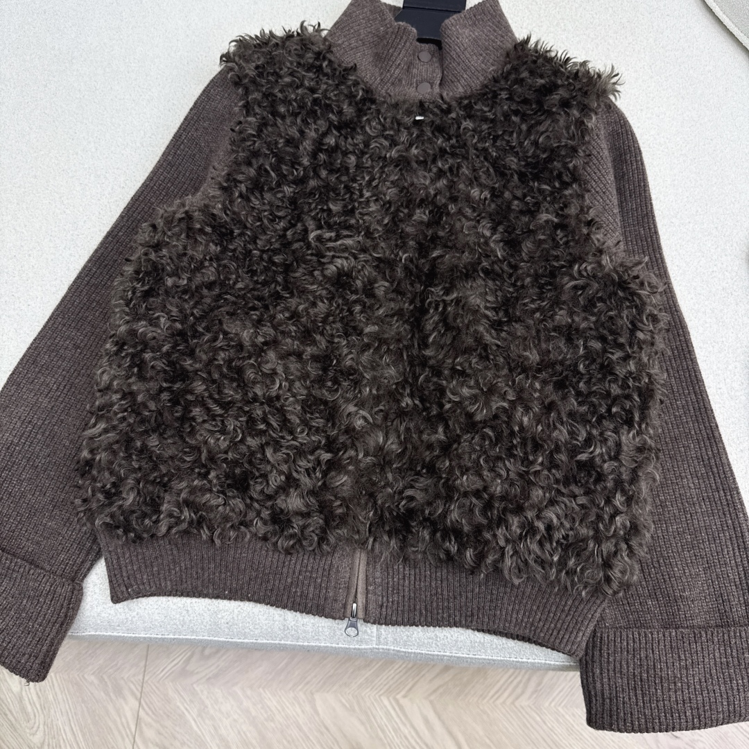 独家款～lp🆕 25Ss————秋冬最新款立领针织拼接羽绒服🤍定制绵羊毛面料+羊毛针织面料+90白鹅绒填