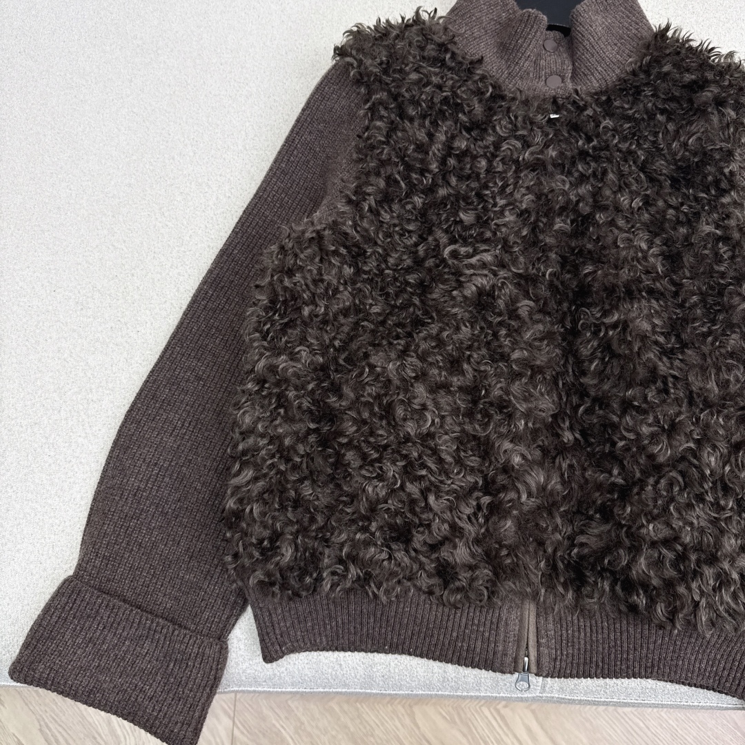 独家款～lp🆕 25Ss————秋冬最新款立领针织拼接羽绒服🤍定制绵羊毛面料+羊毛针织面料+90白鹅绒填