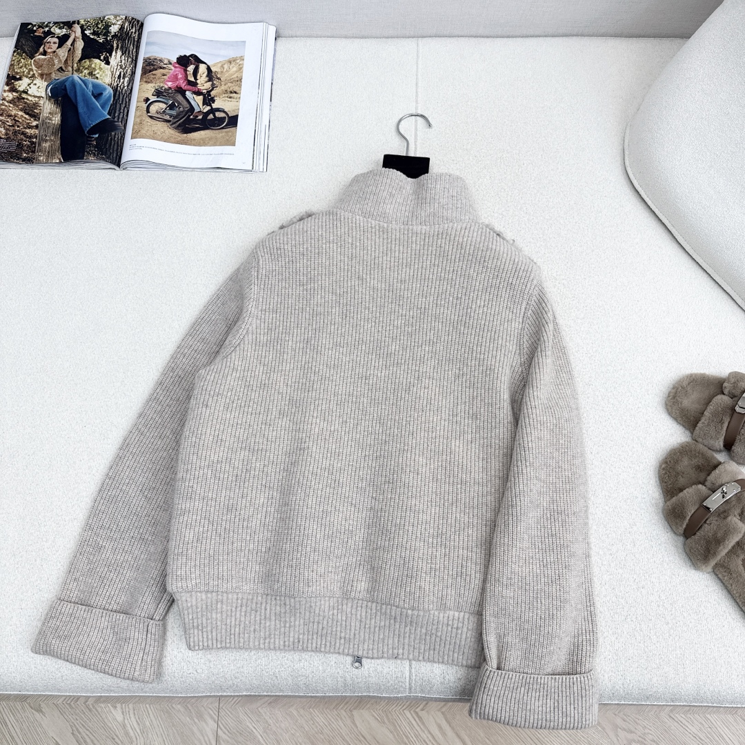 独家款～lp🆕 25Ss————秋冬最新款立领针织拼接羽绒服🤍定制绵羊毛面料+羊毛针织面料+90白鹅绒填