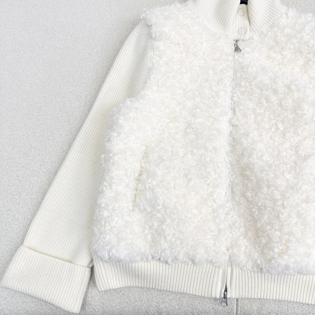 独家款～lp🆕 25Ss————秋冬最新款立领针织拼接羽绒服🤍定制绵羊毛面料+羊毛针织面料+90白鹅绒填