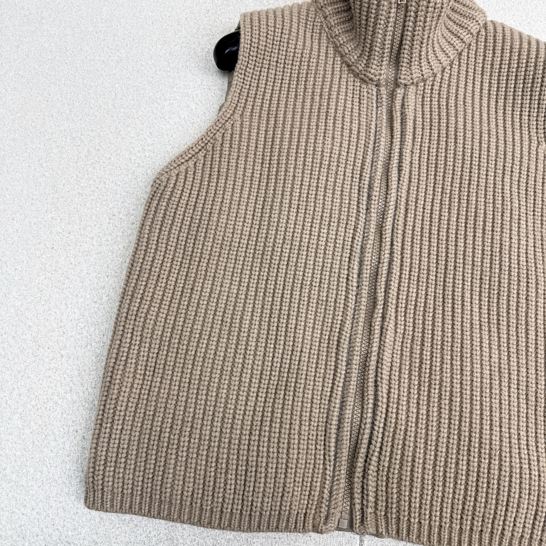 原单品质 lp🆕 25Ss———秋冬最新款拼接针织立领羽绒马甲 🤍小立领立体剪裁版型设计 国标90白鹅绒