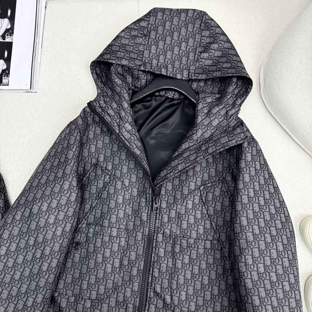 CD 25Ss————春夏最新款MissD 系列经典老花翻领夹克外套🖤进口科技塔夫绸 Oblique提花