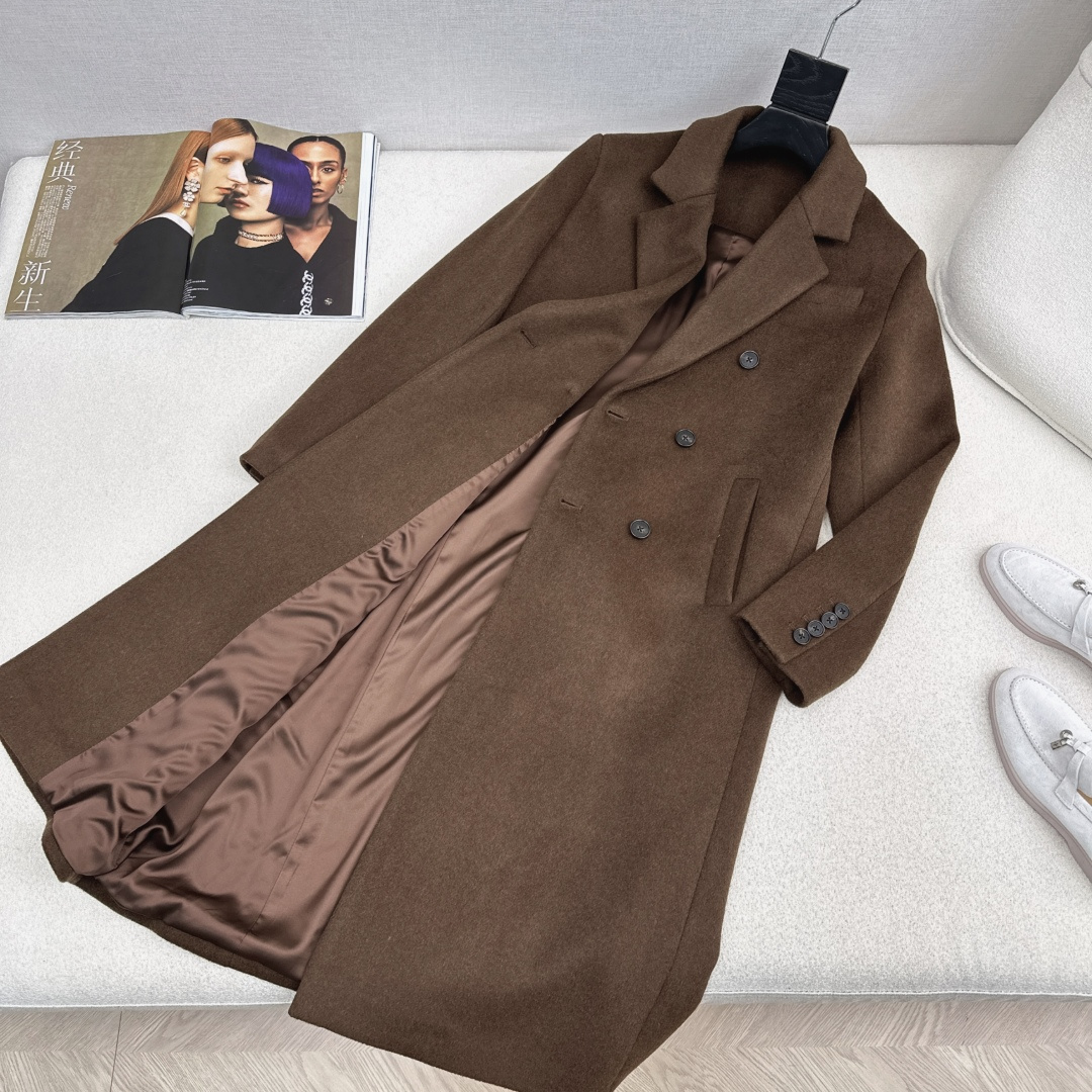 特价🉐️ ❗️现货齐码❗️不退不换❗️时髦复古～lp🆕 25Ss————秋冬最新款双排扣羊毛呢大衣外套🤎