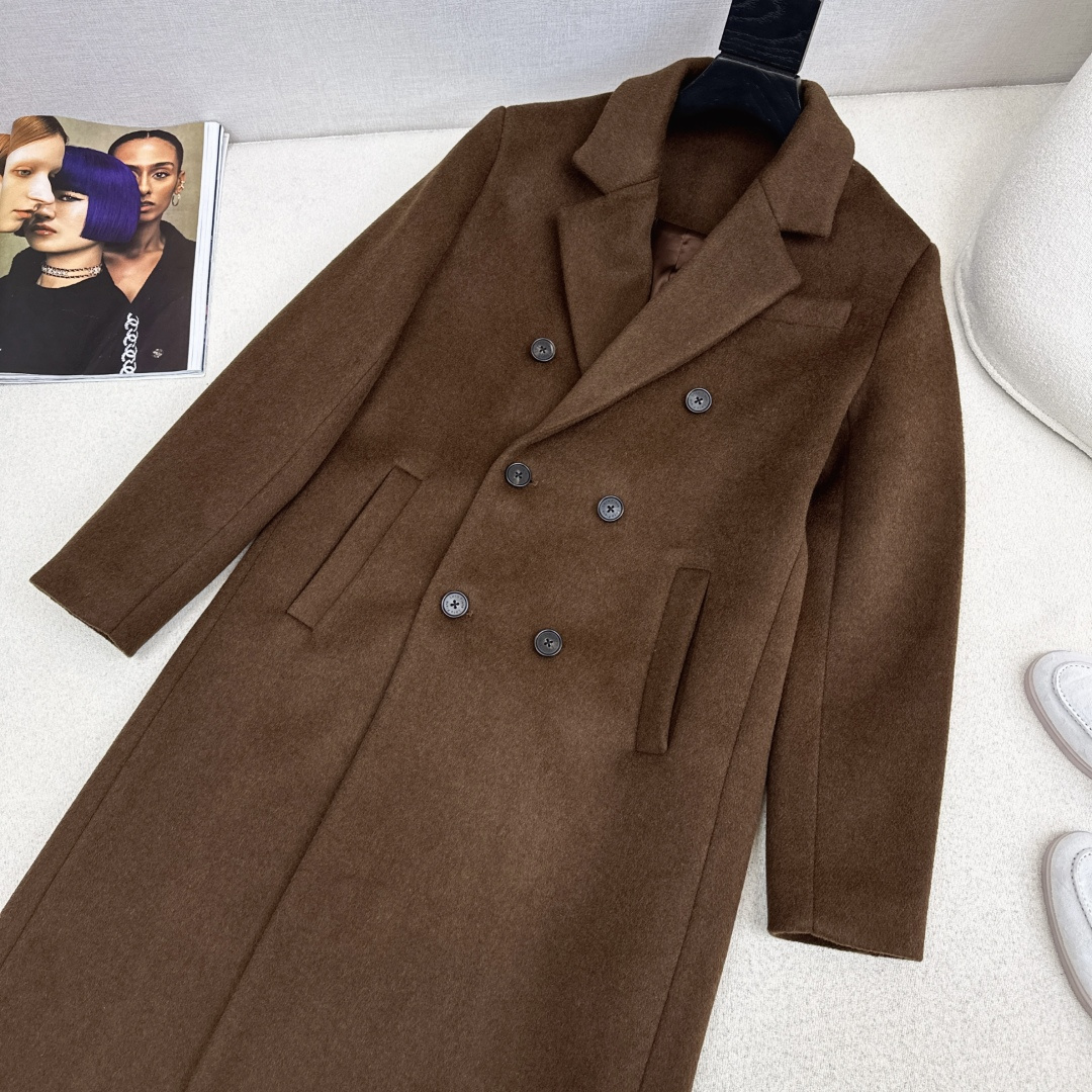 特价🉐️ ❗️现货齐码❗️不退不换❗️时髦复古～lp🆕 25Ss————秋冬最新款双排扣羊毛呢大衣外套🤎