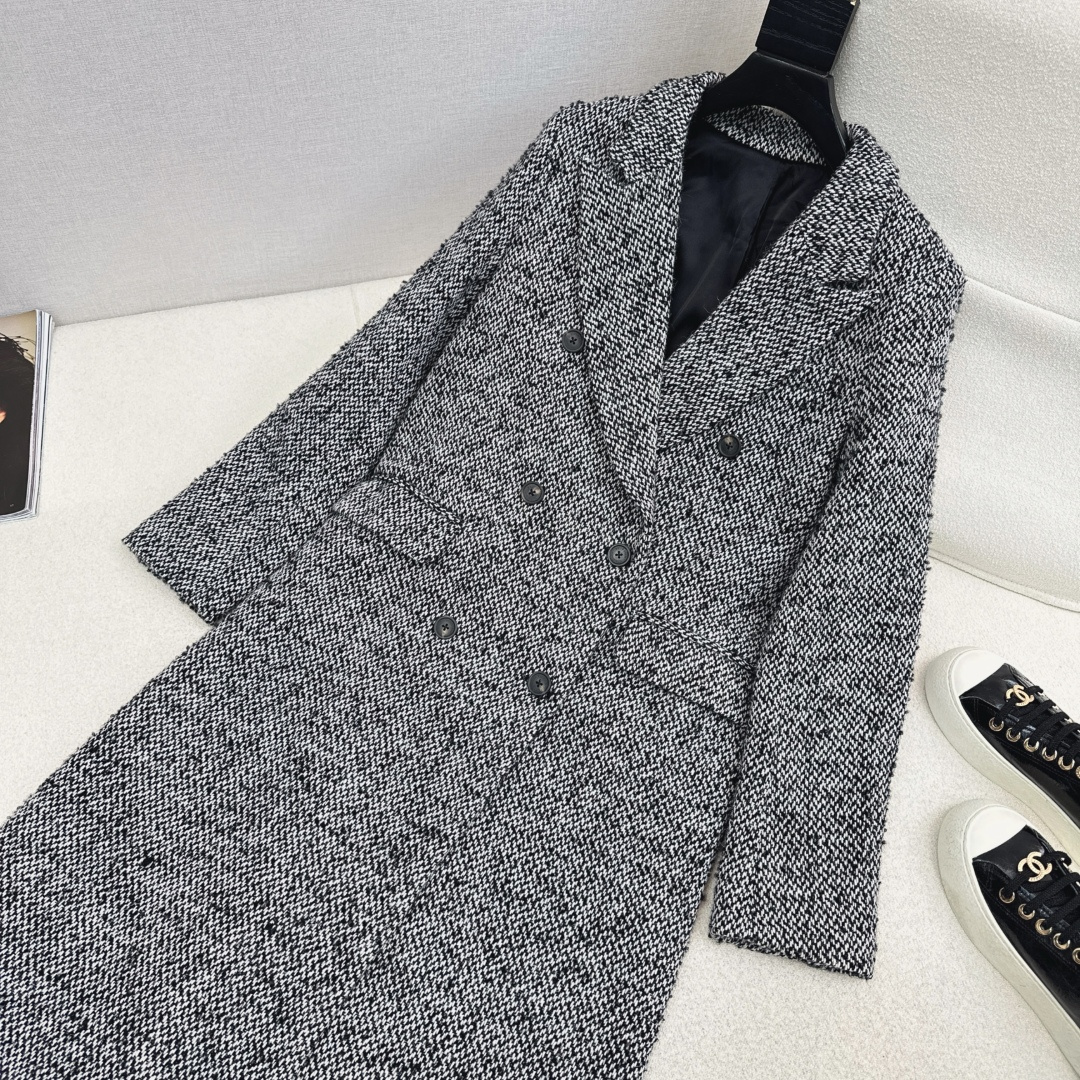 特价🉐️❗️现货齐码❗️不退不换❗️高奢复古穿搭 Bc 25Ss————秋冬最新款高级灰经典长款西装大衣