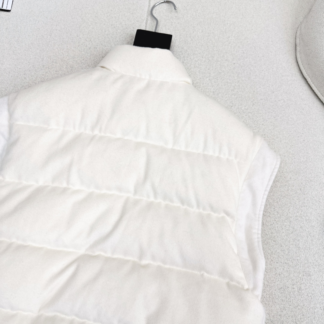 独家款～Bc 25Ss————秋冬最新款立领羊毛呢拼接环保毛绒绒羽绒马甲🖤定制羊毛呢面料+环保毛绒绒面料