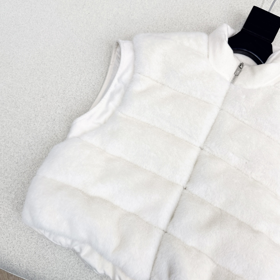 独家款～Bc 25Ss————秋冬最新款立领羊毛呢拼接环保毛绒绒羽绒马甲🖤定制羊毛呢面料+环保毛绒绒面料