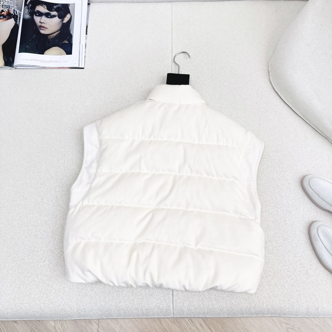 独家款～Bc 25Ss————秋冬最新款立领羊毛呢拼接环保毛绒绒羽绒马甲🖤定制羊毛呢面料+环保毛绒绒面料