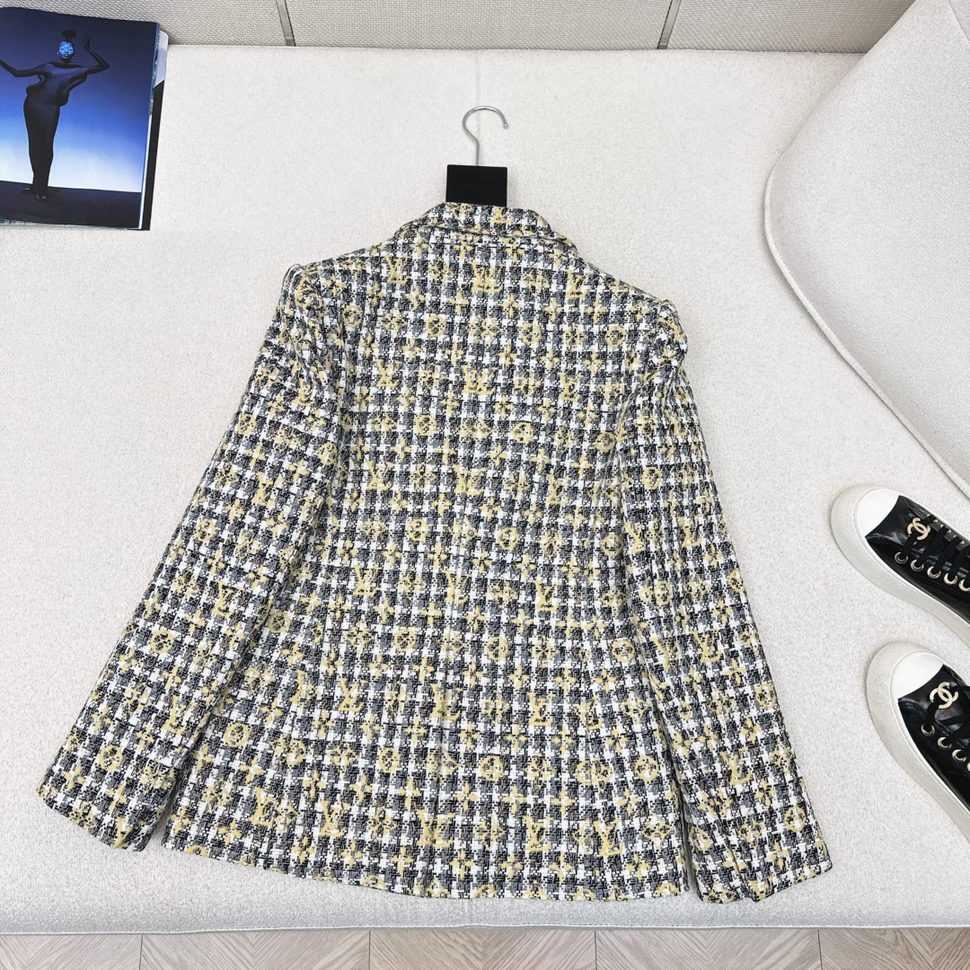 特价🉐️❗️现货齐码❗️不退不换❗️L家 25Ss————秋冬最新款logo图案编织修身西装外套 🩶yb