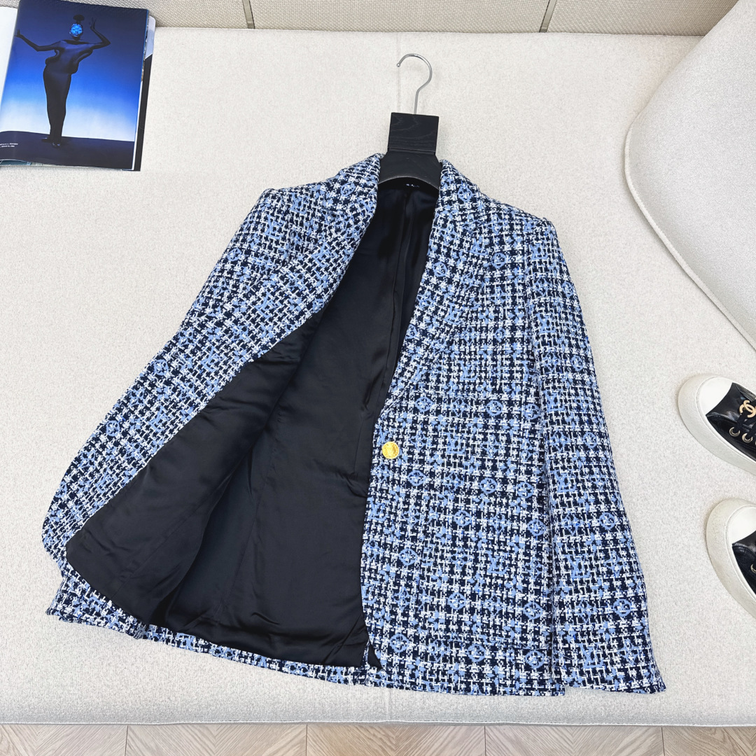 特价🉐️❗️现货齐码❗️不退不换❗️L家 25Ss————秋冬最新款logo图案编织修身西装外套 🩶yb