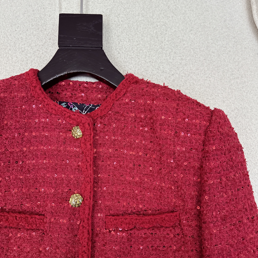 年会圣诞必备穿搭 C家 25Ss————秋冬最新款贵气范儿精致翻领四口袋编织外套🧡上身就是那种财阀小姐姐