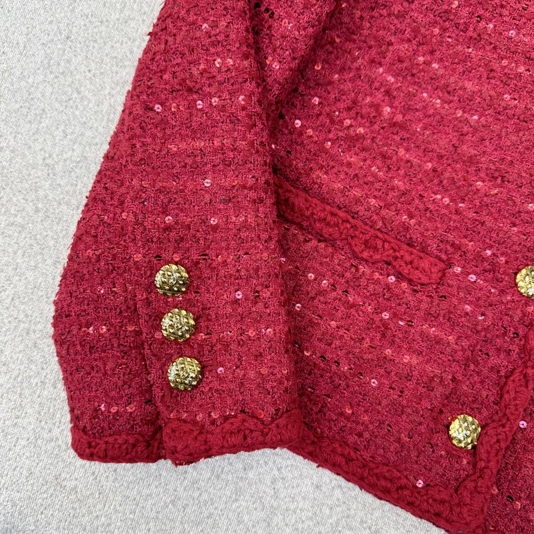 年会圣诞必备穿搭 C家 25Ss————秋冬最新款贵气范儿精致翻领四口袋编织外套🧡上身就是那种财阀小姐姐