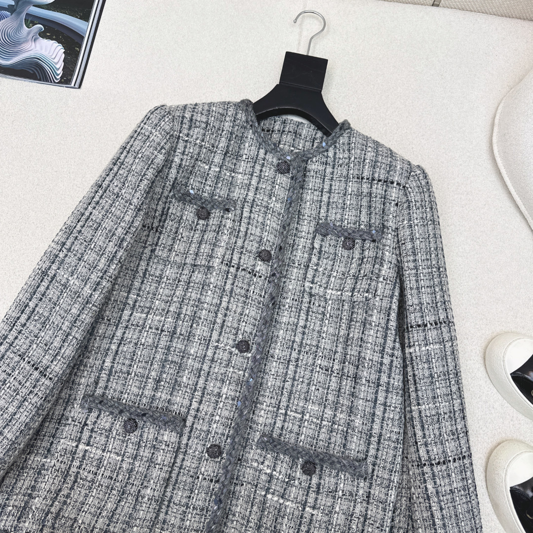 C家 26Ss———早春最新款小香风编织粗纺花呢外套 🩶绝美高级编织面料实物超美 立体肌理感精致感满满 