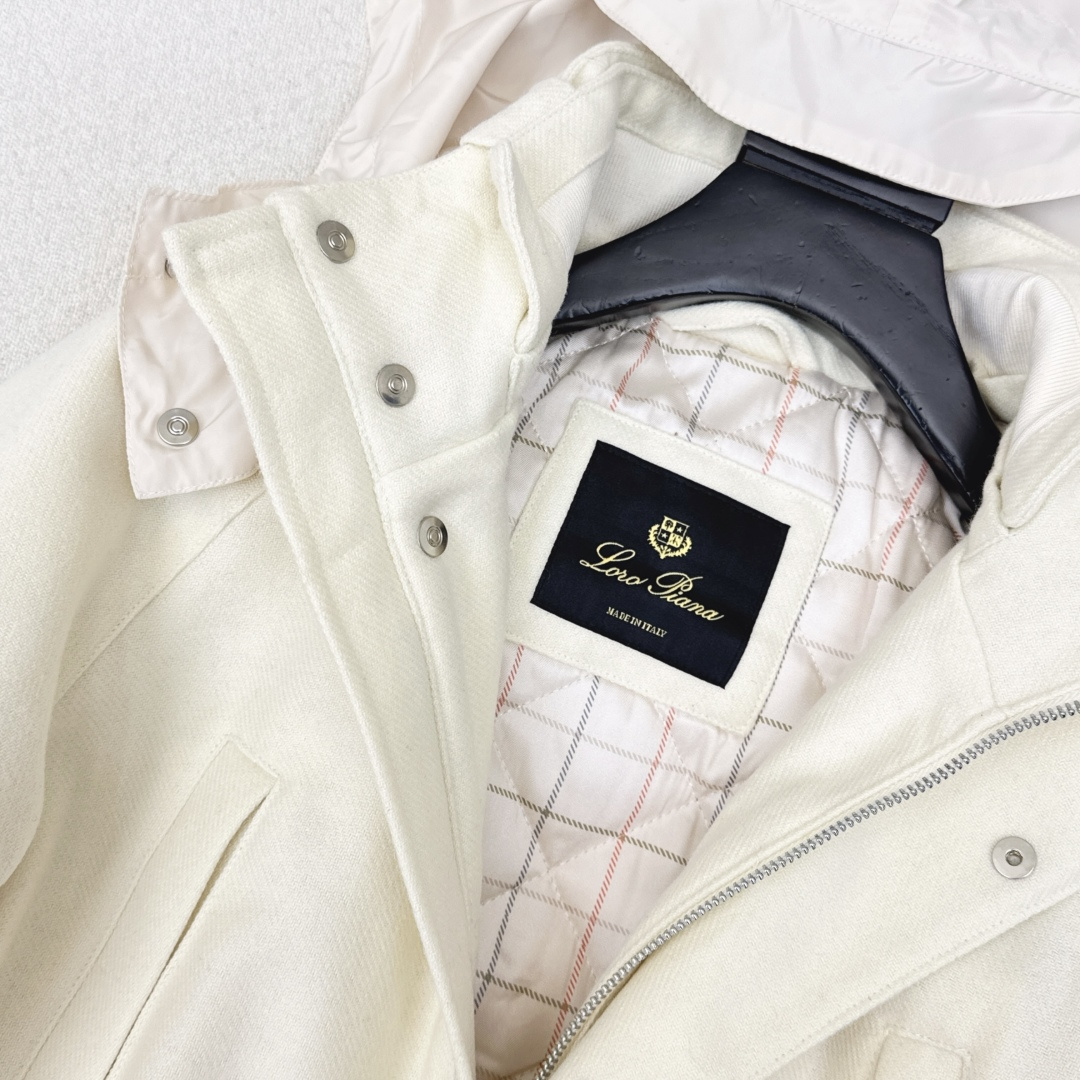 高奢老钱风穿搭 lp🆕 25Ss————秋冬最新款极简设计感连帽毛呢外套 🤎帽子可以隐藏起来的两穿款 博