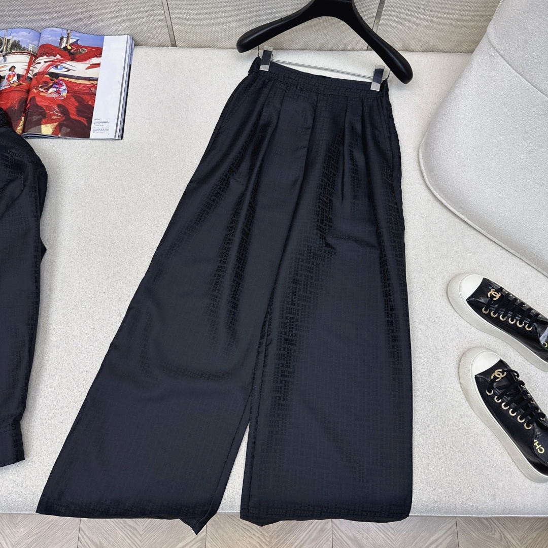 独家首发 Her 26Ss—————春夏最新款橡筋高腰褶裥棉质西裤🖤老钱慵懒通勤随性的高级单品 廓形甩腿