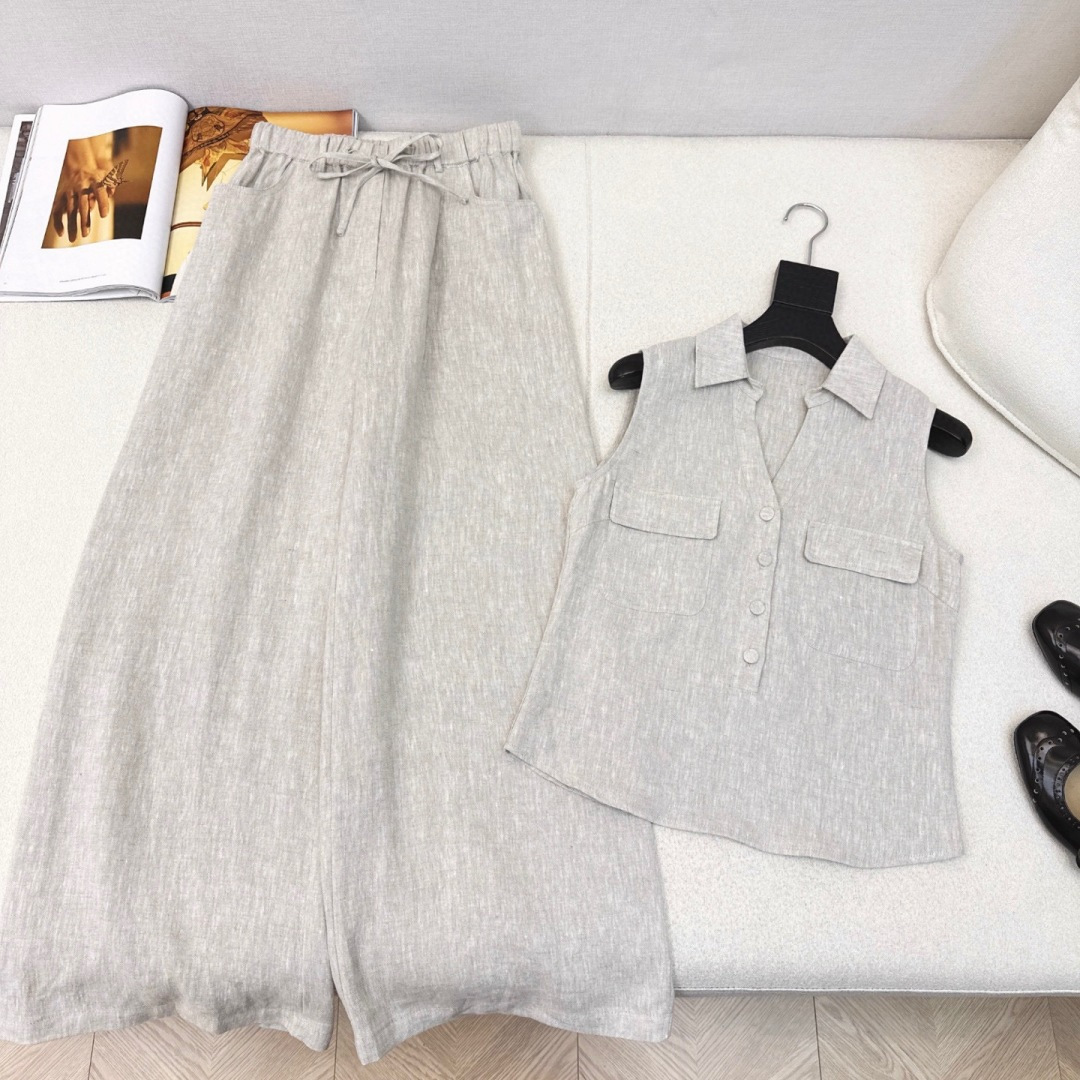 特价🉐️ 一套❗️现货齐码❗️不退不换❗️lp🆕 25Ss———春夏最新款高级老钱风穿搭极简套装 🤎无袖