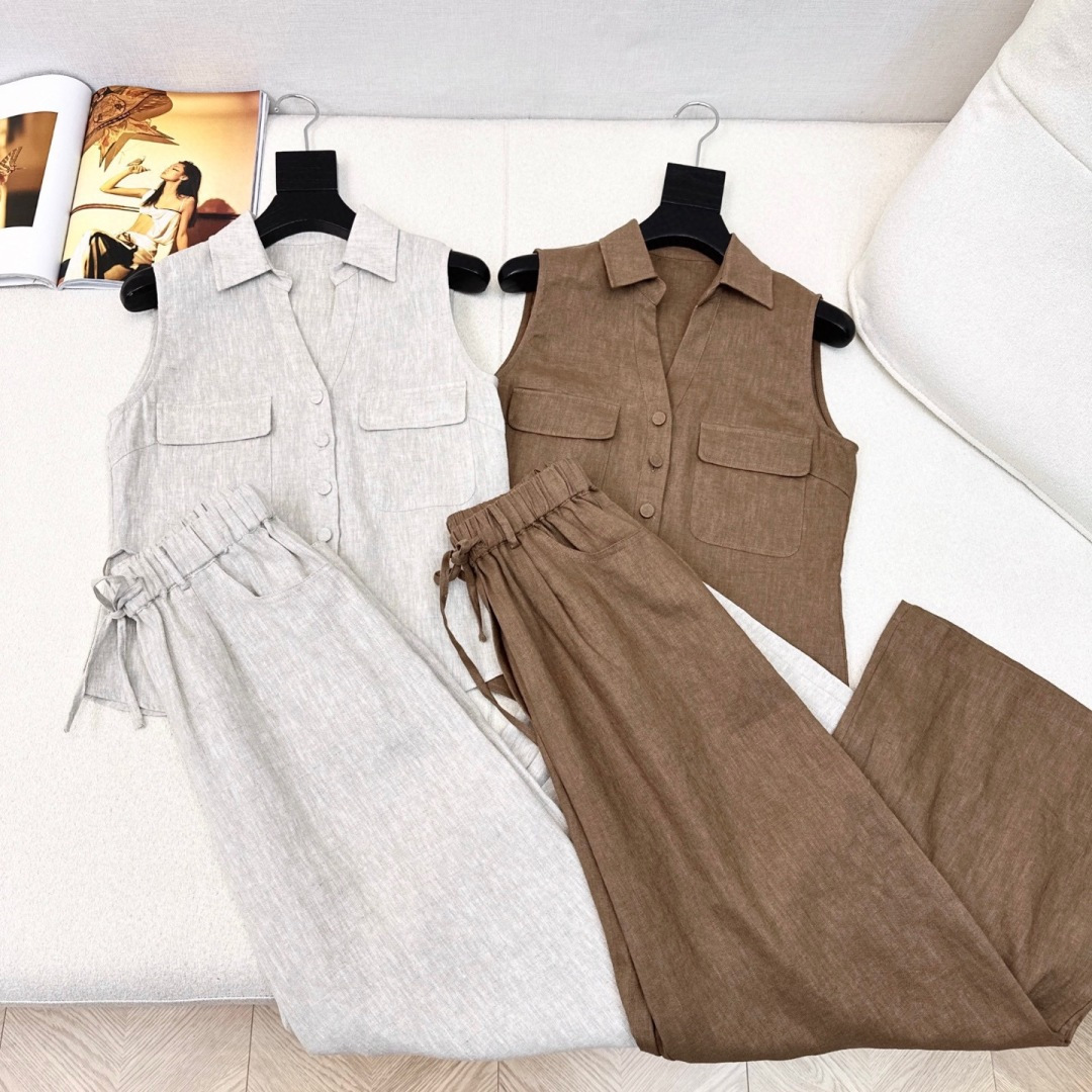 特价🉐️ 一套❗️现货齐码❗️不退不换❗️lp🆕 25Ss———春夏最新款高级老钱风穿搭极简套装 🤎无袖