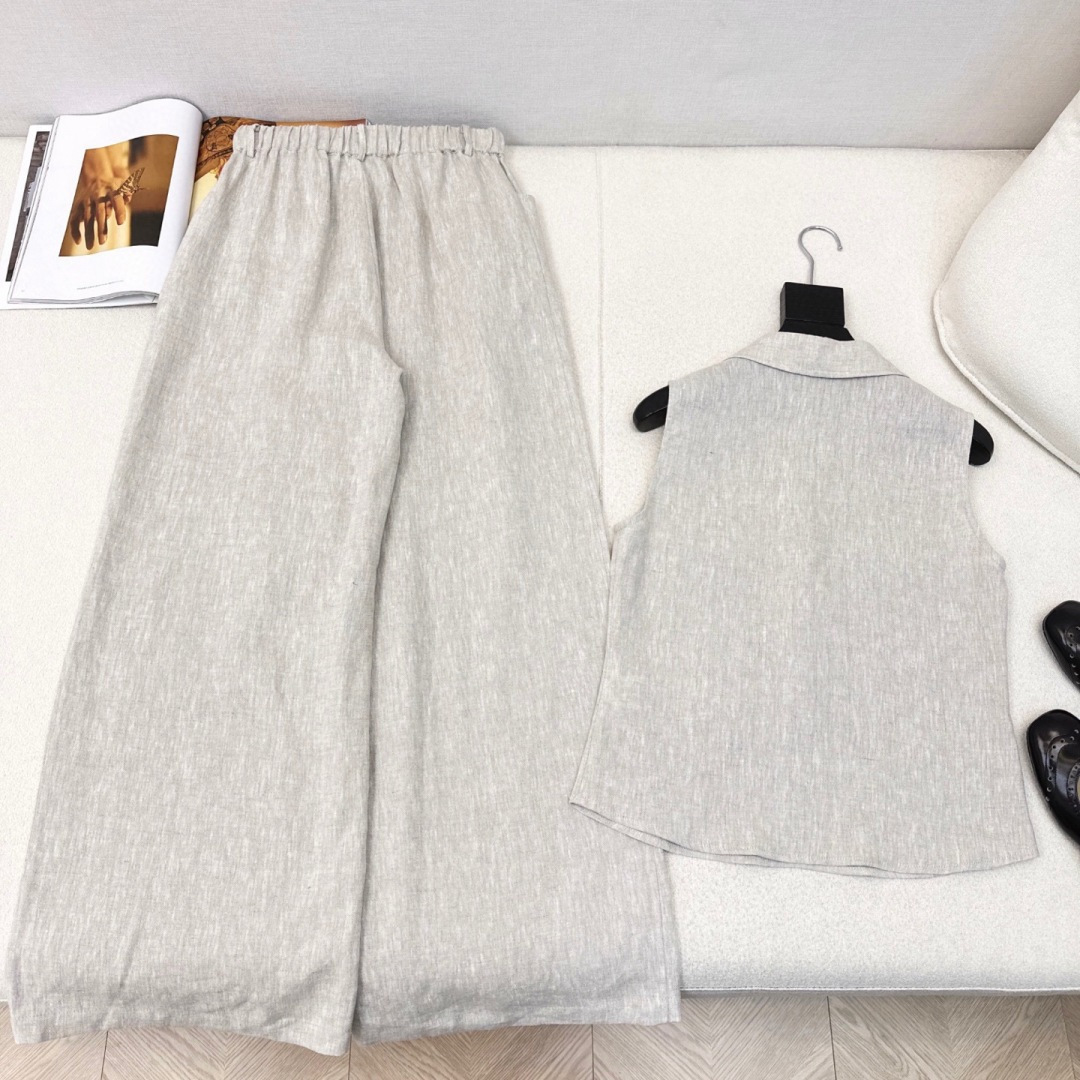 特价🉐️ 一套❗️现货齐码❗️不退不换❗️lp🆕 25Ss———春夏最新款高级老钱风穿搭极简套装 🤎无袖