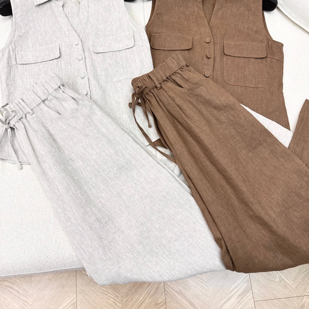 特价🉐️ 一套❗️现货齐码❗️不退不换❗️lp🆕 25Ss———春夏最新款高级老钱风穿搭极简套装 🤎无袖