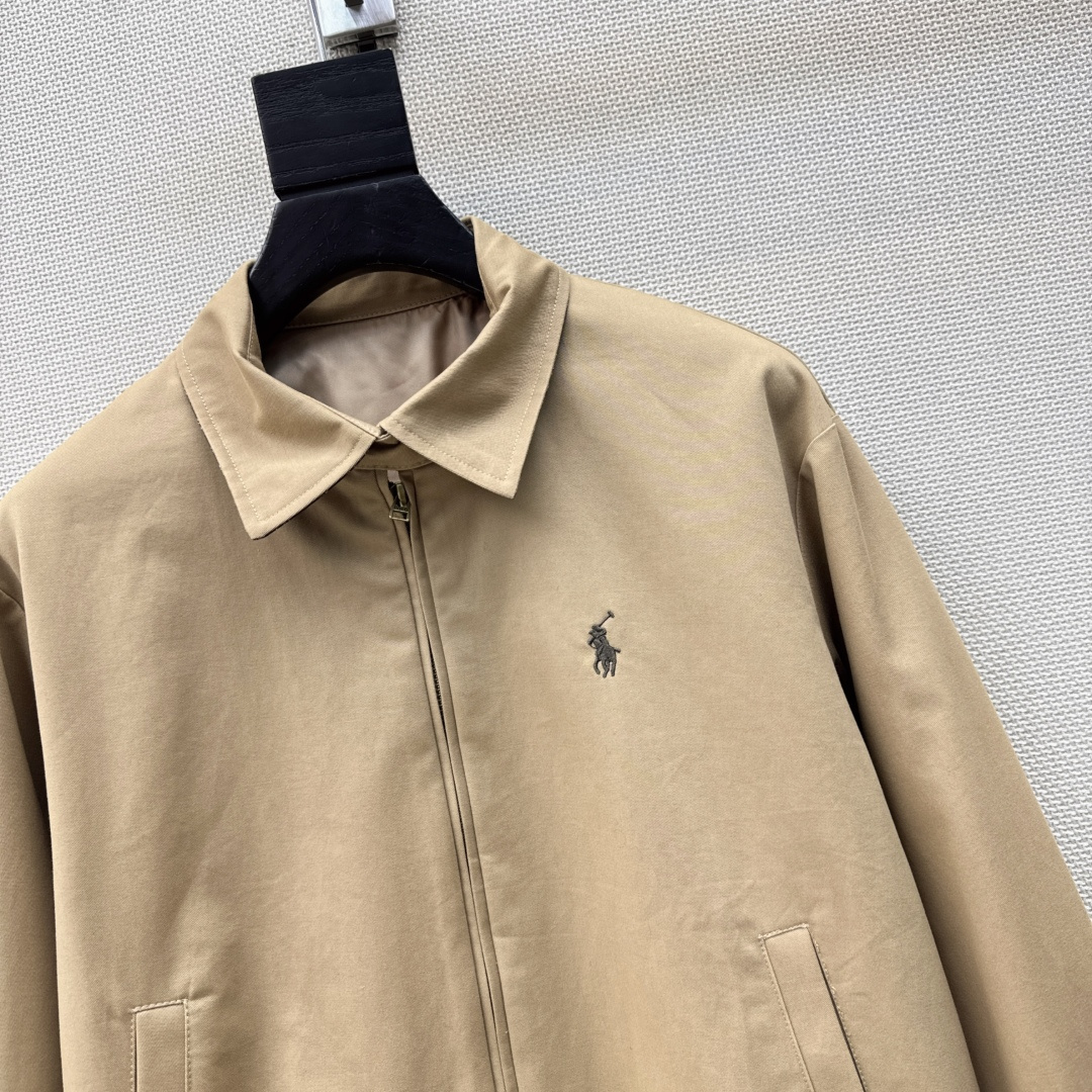 RL 26Ss————春夏最新款长期主义穿搭老干部风夹克外套🤎经典logo刺绣徽标点缀 短款拉链版型 上