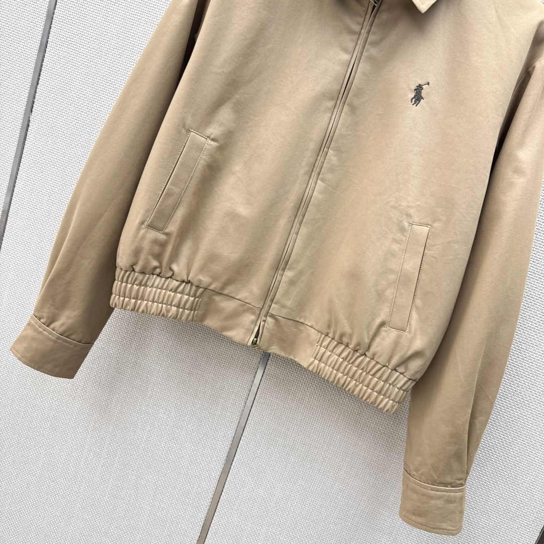 RL 26Ss————春夏最新款长期主义穿搭老干部风夹克外套🤎经典logo刺绣徽标点缀 短款拉链版型 上