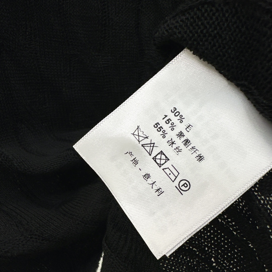 RL 26Ss————春夏最新款撞色假两件拼接设计落肩针织衫🖤百搭好穿款 日常休闲必备 领子和袖口拼接撞