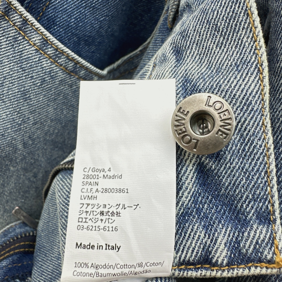 爆单款推荐 Loe 26Ss————春夏最新款logo口袋刺绣直筒牛仔裤🩵白富美必入叠搭神器 定制重工立