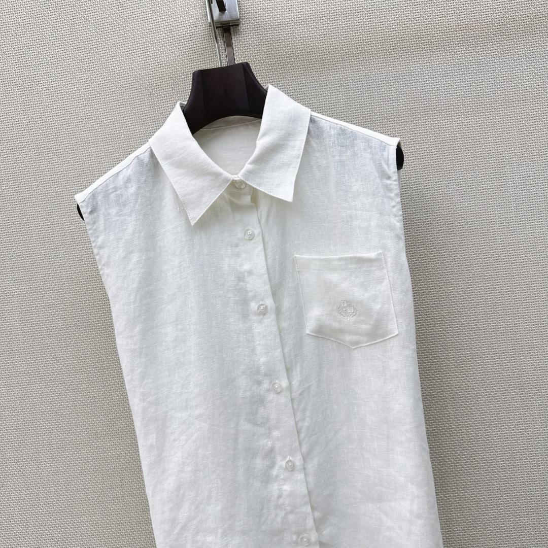 lp🆕 26Ss————春夏最新款意式极简风优雅套装🤍宽松极简无袖翻领衬衫+排扣五分裤  复古休闲又时髦