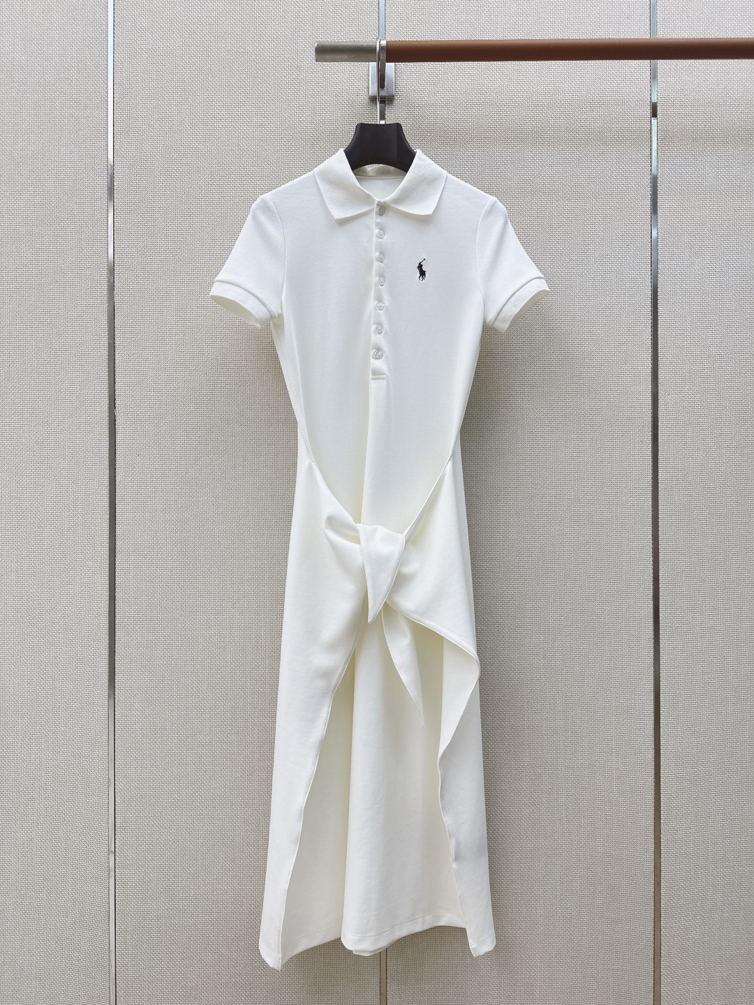 RL 26Ss————春夏最新款腰间系带长款Polo连衣裙🖤经典Polo领+小马标刺绣 辨识度超高 腰间