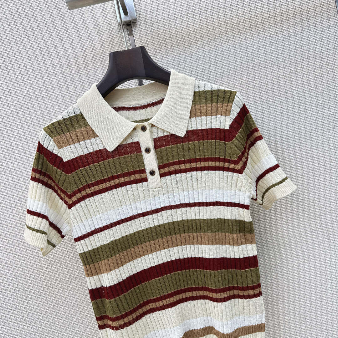 lp🆕 26Ss————春夏最新款经典撞色条纹针织上衣 🤍时髦必备款 属于百搭又不挑人的款式 条纹控必入