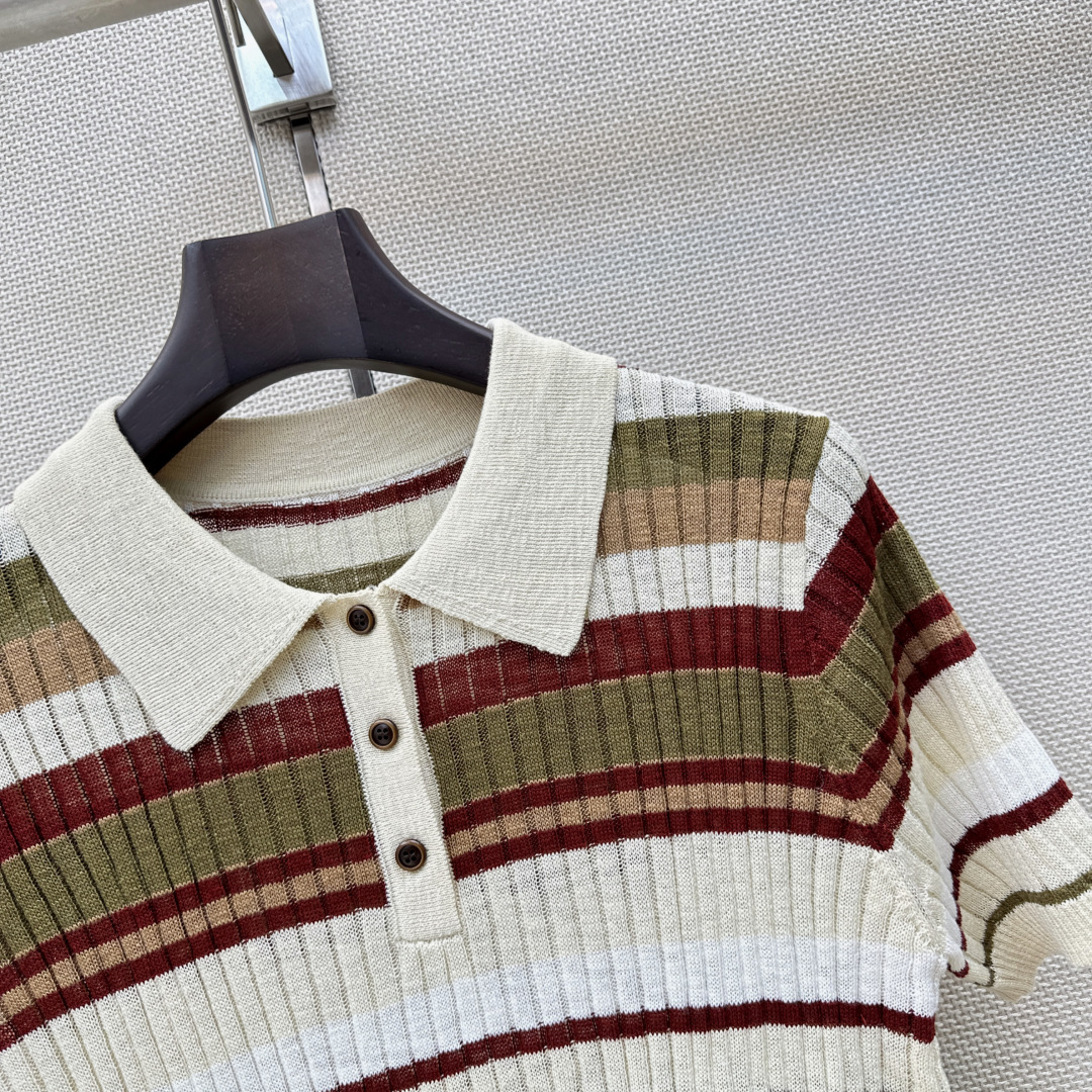 lp🆕 26Ss————春夏最新款经典撞色条纹针织上衣 🤍时髦必备款 属于百搭又不挑人的款式 条纹控必入