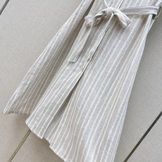 lp🆕 26Ss————春夏最新款意式极简风条纹亚麻连衣裙 🖤可精致通勤也可时髦出街 翻领设计修饰颈脖 lp🆕 26Ss————春夏最新款意式极简风条纹亚麻连衣裙 🖤可精致通勤也可时髦出街 翻领设计修饰颈脖