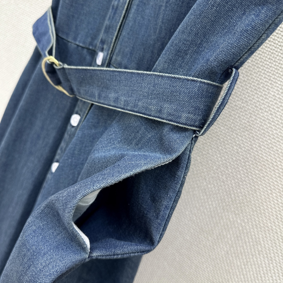 RL 26Ss————春夏最新款彩色小马刺绣天丝牛仔连衣裙🖤做旧洗水牛仔色系 特别显白 减龄又时髦 搭配