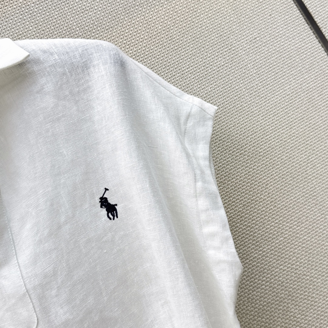 时髦老钱 RL 26Ss———春夏最新款小马刺绣亚麻腰带衬衫 🤍夏季必备 度假休闲或者通勤皆可的多功能衬