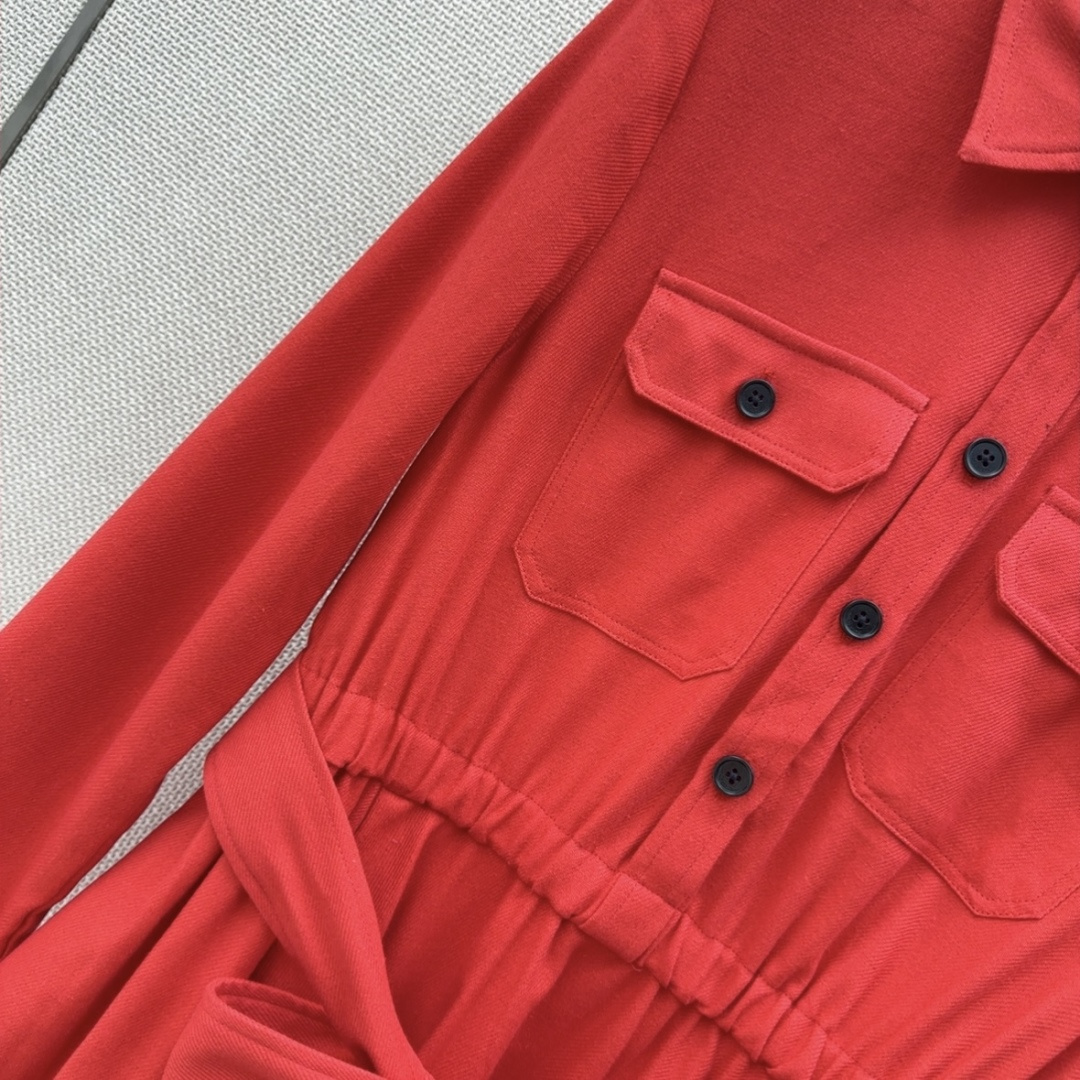 高智感穿搭 lp🆕 26Ss————早秋最新款双口袋撞色长款亚麻连衣裙♥️ 南法度假风气质必备神器 低调