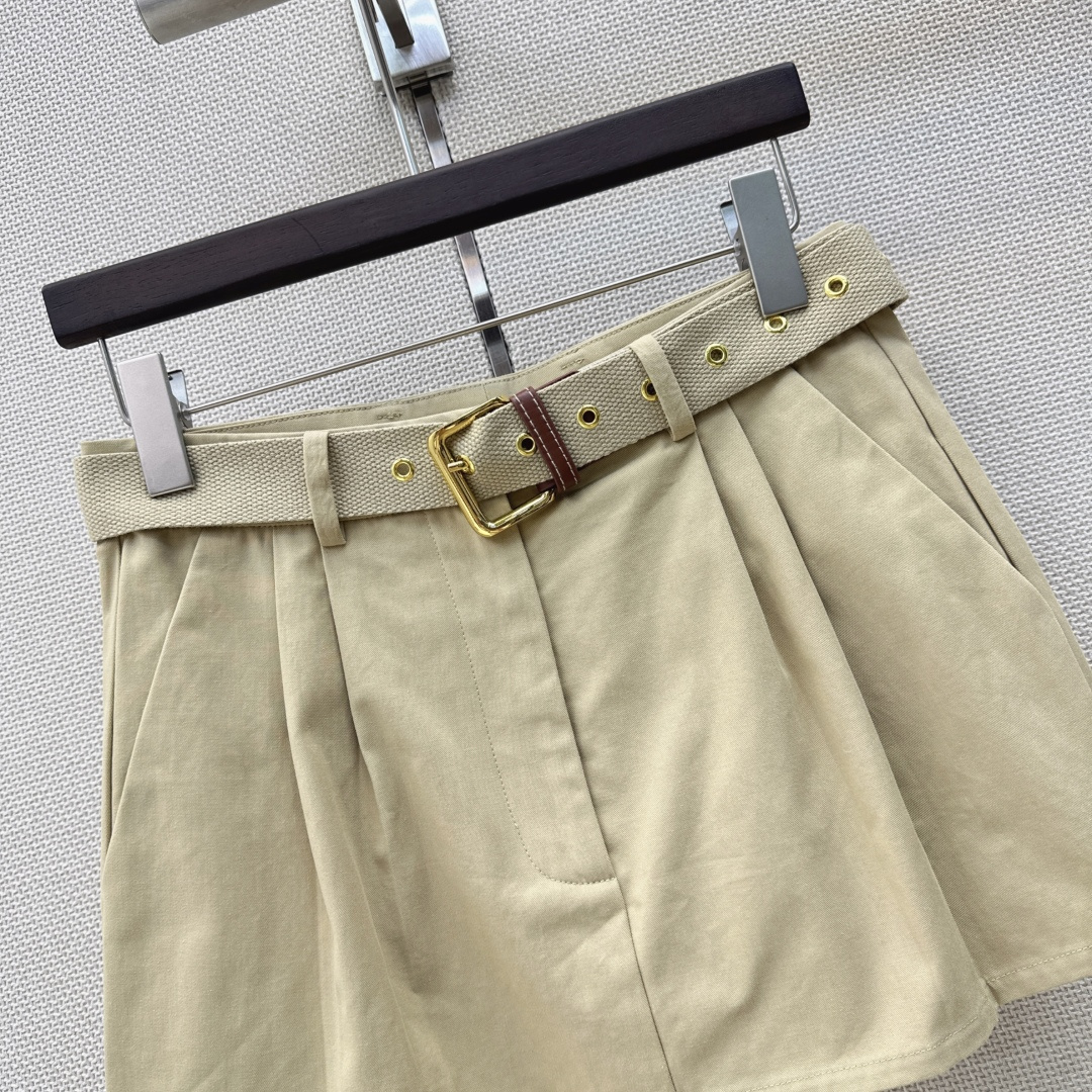 缪式减龄单品 Miu 26Ss————早秋最新款迷你腰带半裙🤎百搭小单品 日常出街必备款 短款mini 
