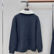 高定系列 lp🆕 26Ss————秋冬最新款高奢气质羊绒套装🩶撞色翻领羊绒外套+直筒裤 品质控必入!原版定染纱线很高级的 高定系列 lp🆕 26Ss————秋冬最新款高奢气质羊绒套装🩶撞色翻领羊绒外套+直筒裤 品质控必入!原版定染纱线很高级的
