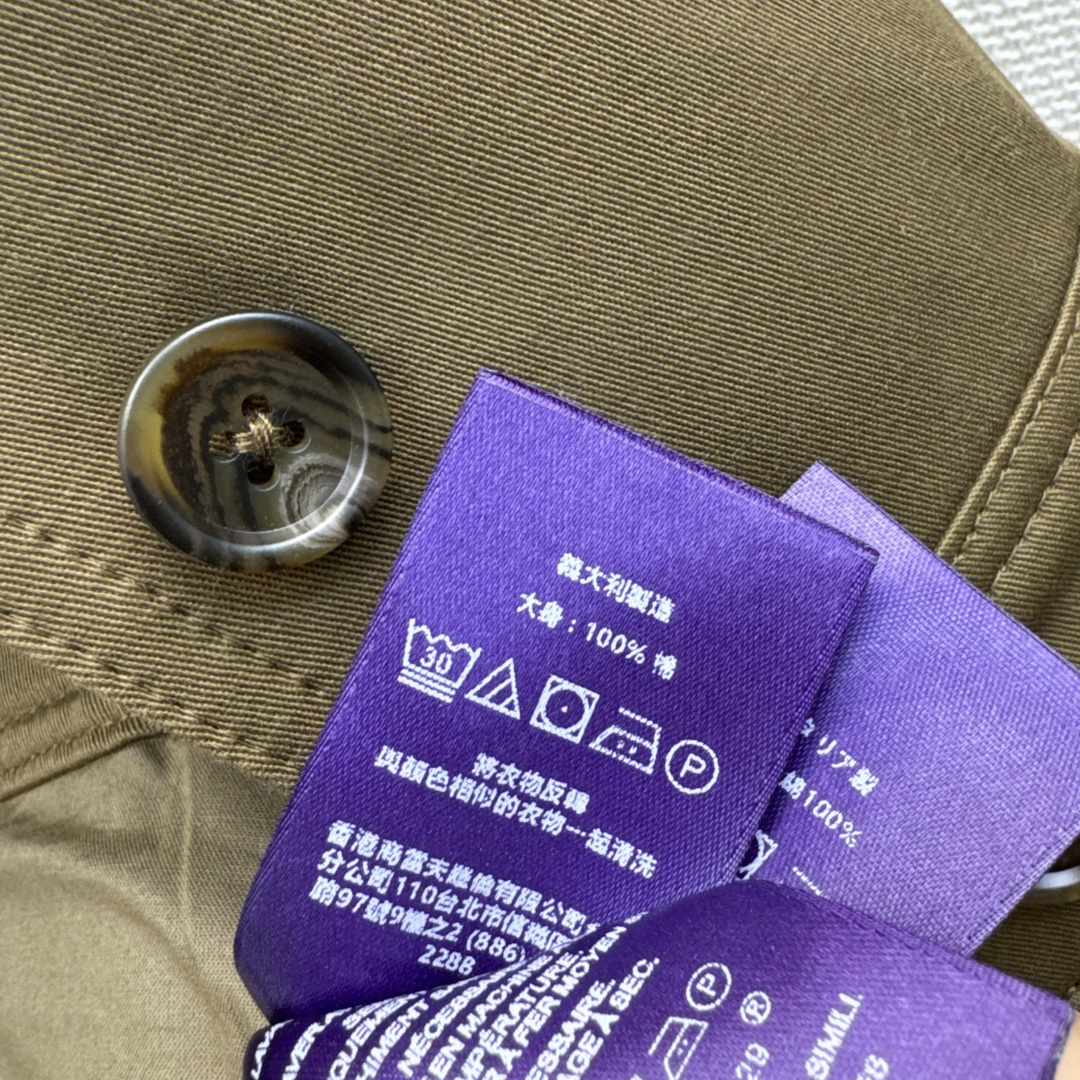 高级美式风 RL 26Ss————春夏最新款经典学院风骑士风夹克外套🤎顶级定制风衣面料 挺括感很好 工装四口袋立体收腰版