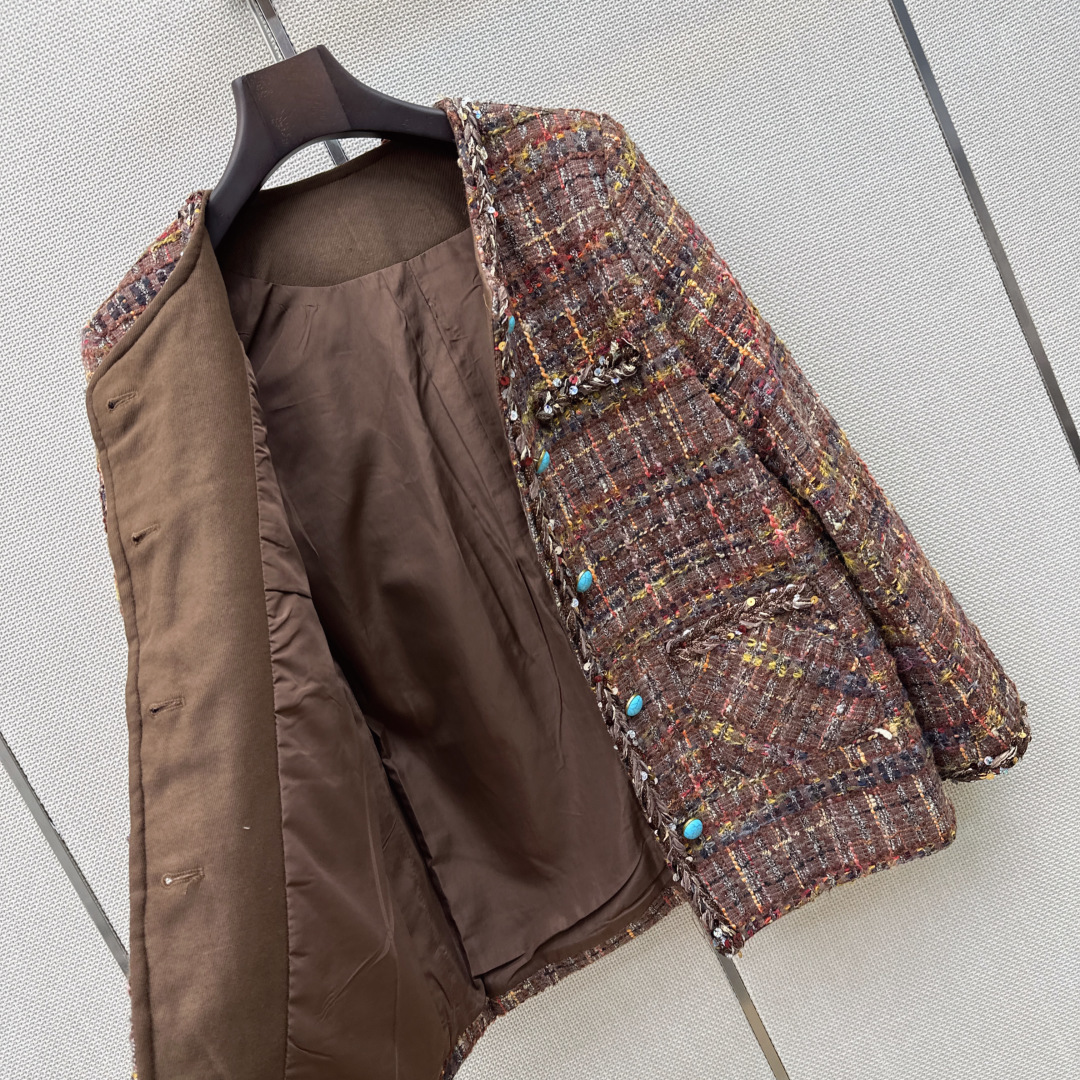 独家首发 C家 26Ss————秋冬最新款编织粗纺外套🖤绝美高级编织面料 实物超美 立体肌理感精致感满满 上身自带一种高